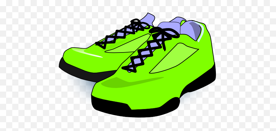 Sneaker Tennis Shoes Clipart Black And - Green Shoes Clipart Emoji,Emoji Tennis Shoes