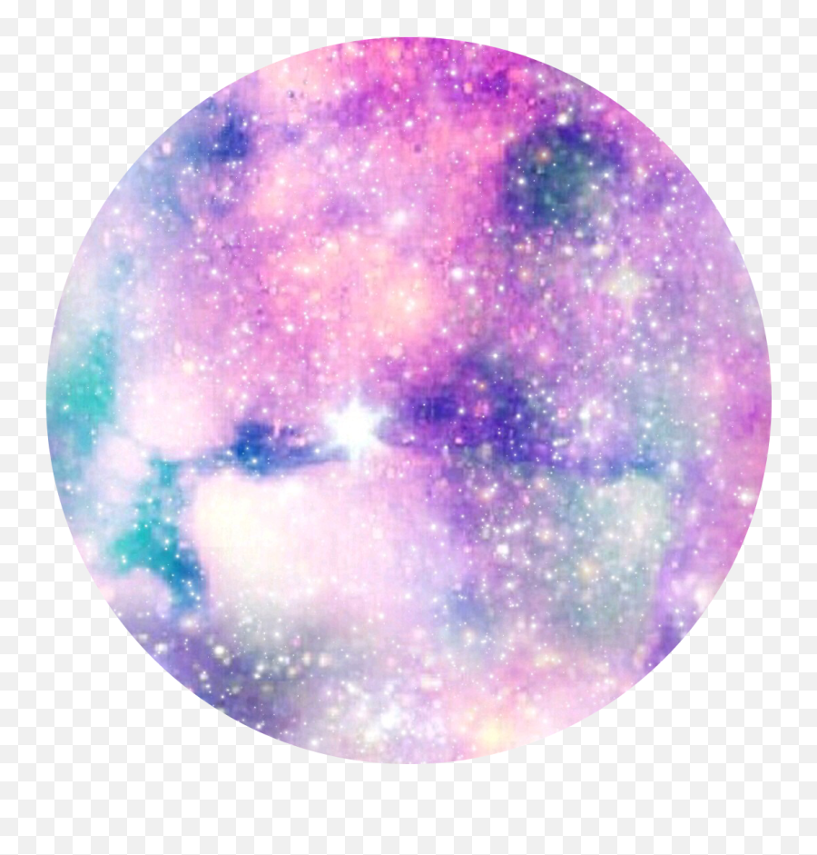 Galaxy Background Circle Pastel Sticker By Dex - Pastel Galaxy Background Circle Emoji,Galaxy Emoji Background