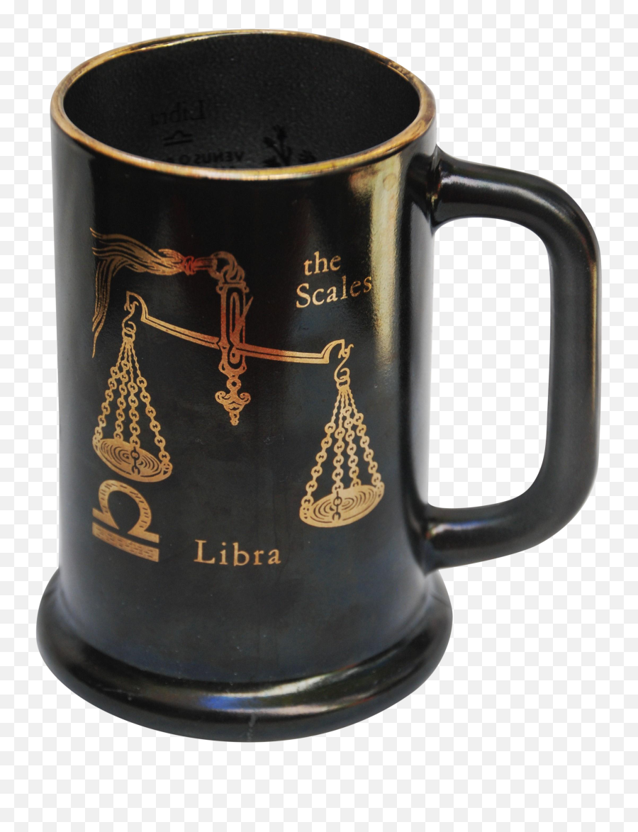 Fun Black And Gold Vintage Zodiac Mug - Serveware Emoji,Libra Scale Emoji