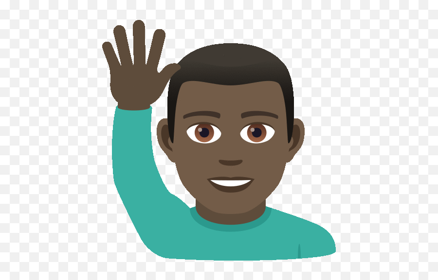 Raising Hand Joypixels Gif - Raisinghand Joypixels Raisingonehand Discover U0026 Share Gifs Happy Emoji,Girl With One Hand Up Emoji