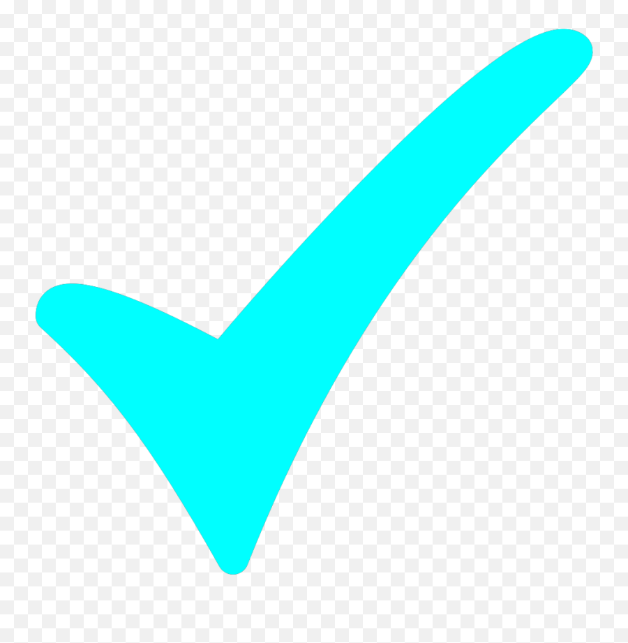 Check Mark Aqua Checkmark Clip Art At - Aqua Check Mark Transparent Emoji,Blue Checkmark Emoji
