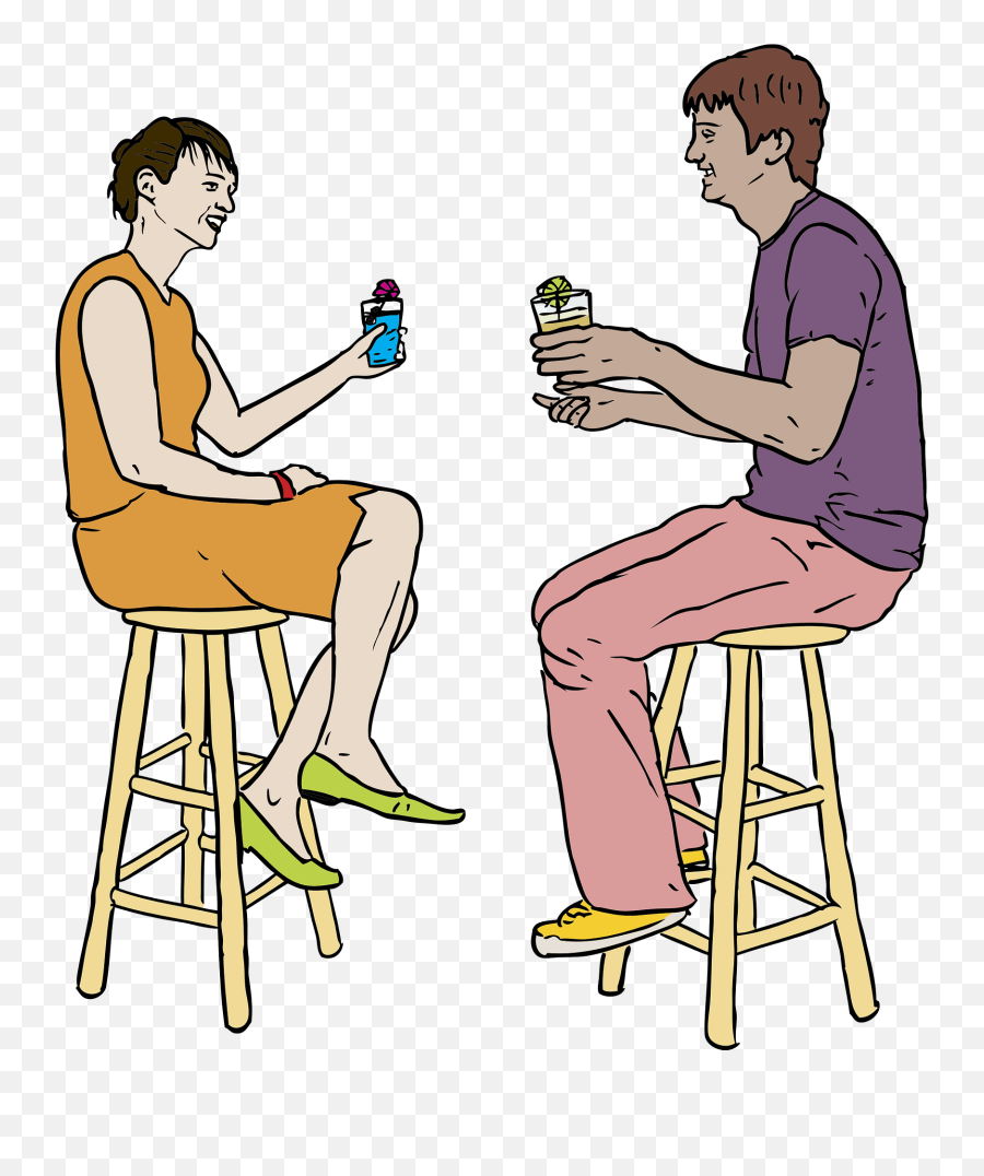 Couple Having Drinks Clipart Free Download Transparent - Go For A Drink Clipart Emoji,Thinking Emoji Mug