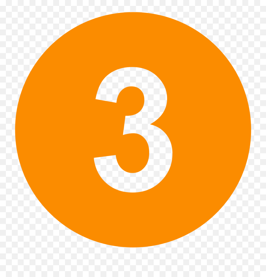 Eo Circle Orange Number - Circle Number 3 Icon Emoji,Emoji Numbers