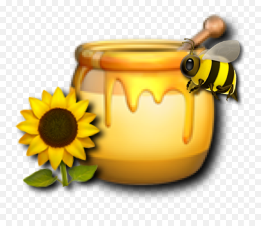Honey Bee Emoji Honeyemoji Overlay - Honey And Bee Emoji,Honey Bee Emoji