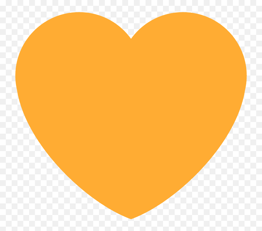 Corazón Naranja Clipart - Orange Heart Emoji,Corazon Emotion