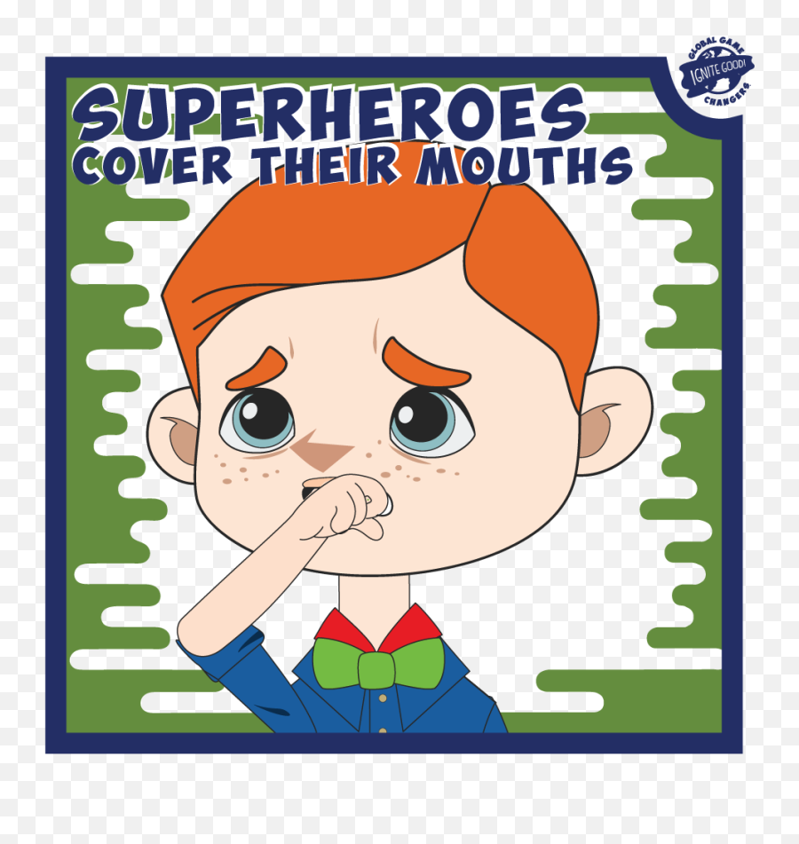 Superheroes Cover Their Mouths - Cover Your Cough Game Emoji,Emotion Cartoon Superhero