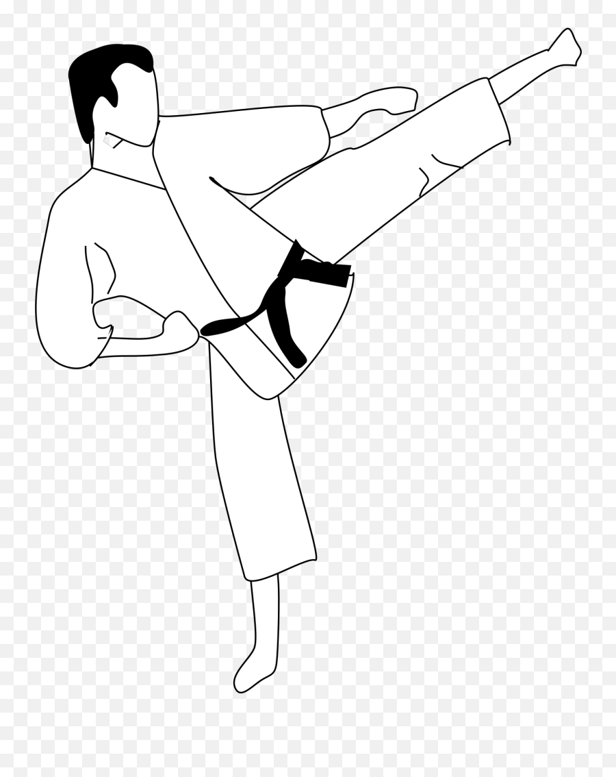 Karate Clip Art Free - Karate Kick Emoji,Martial Arts Emoji