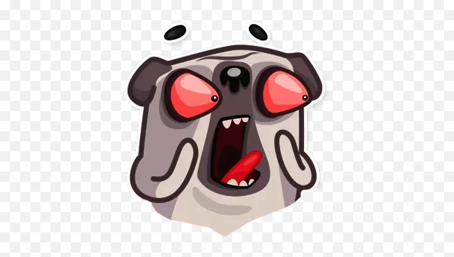 Doug The Angry Pug Emoji Sticker För - Fictional Character,Ahego Emoji