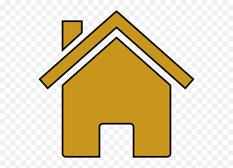 Home Clip Art Settings Free Clipart Images 2 - Clipartix House Outline Gold Emoji,Little Yellow House Emoji