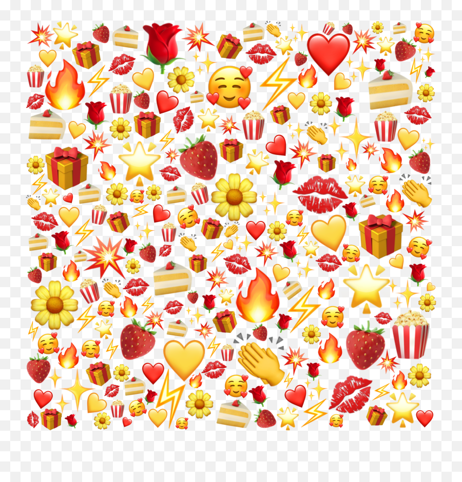 Redandyellow Yellowandred Sticker Emoji,Rose Stars Lipdls Emoji