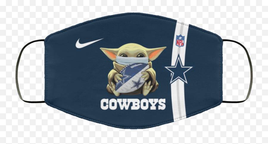 Baby Yoda Hug Dallas Cowboys Nfl Cloth - Weed Face Mask Emoji,Emotions For The Cowboys