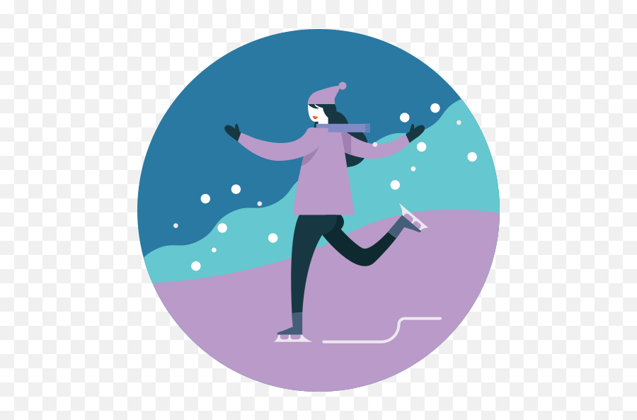 Activity Ice Skating Seasonal - Ice Skating Icon Emoji,Figure Skateer Emoji