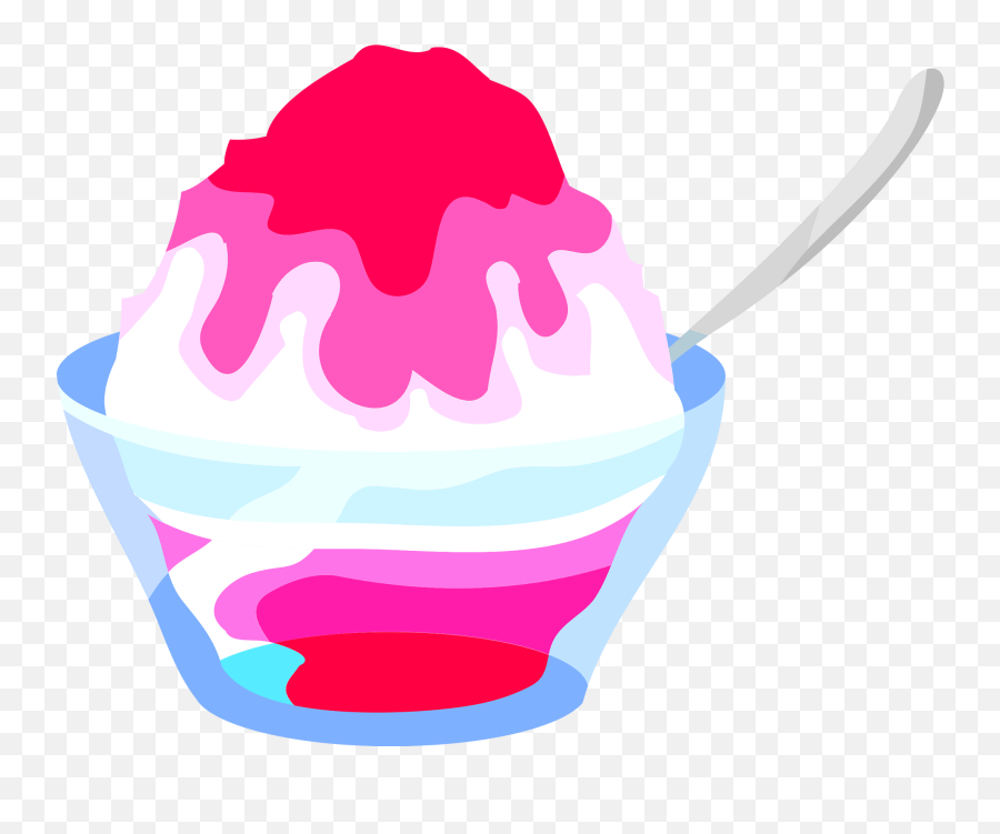 Japanese Shaved Ice Clipart Emoji,Eat Ice Cream Emoticon