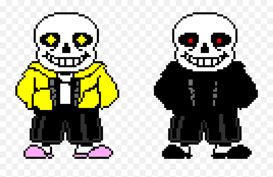 The Battle Of The Crashing Sans And Snas Pixel Art Maker - Underhell Sans Sprite Emoji,Shrug Emoticon Png Transparent White