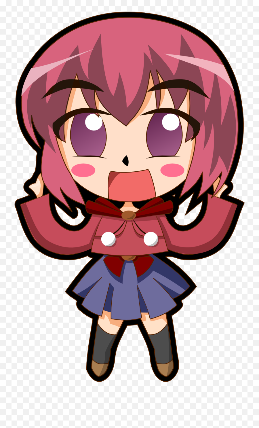Girl From An Anime Clipart Free Image Download - Anime Girl Cute Clipart Emoji,Chibi Anime Girl Different Emotion