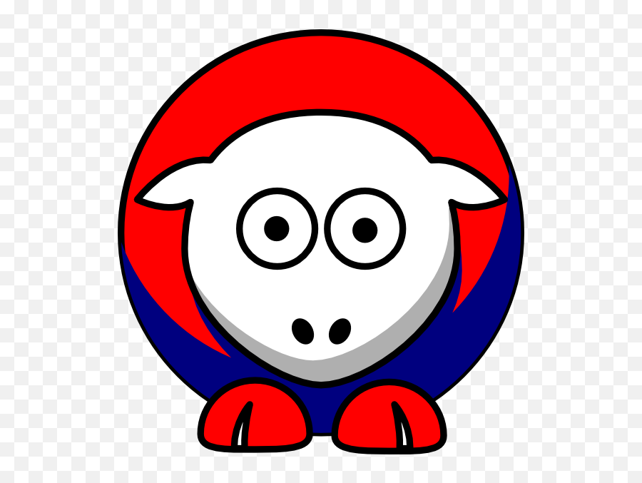 Sheep Looking Red White And Blue Clip Art At Clkercom Emoji,Phillies Emoticon