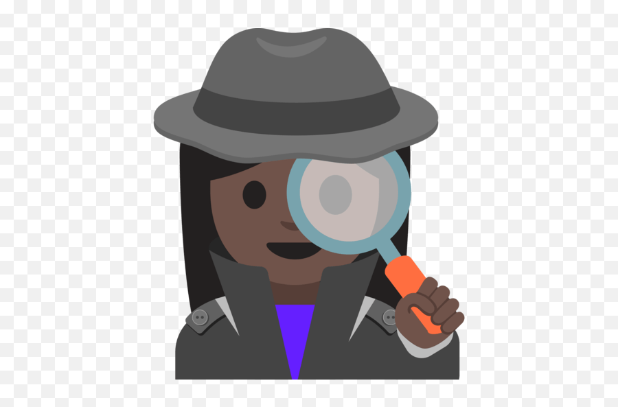 U200d Female Detective With Magnifying Glass And Dark Emoji,Medium Dark Skin Girl Twins Emoji