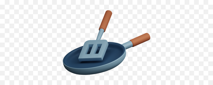 Premium Frying Pan And Spatula 3d Illustration Download In Emoji,Pan Emoji