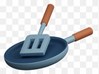 Premium Frying Pan And Spatula 3d Illustration Download In Emoji,Pan Emoji