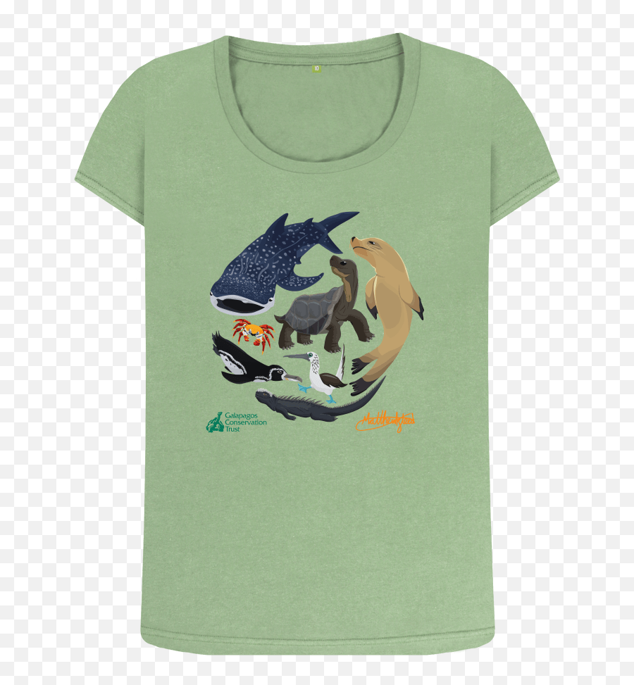 Galapagos Wildlife Womenu0027s T - Shirt Galapagos Conservation Emoji,All Over Both Sides Emoji T-shirt