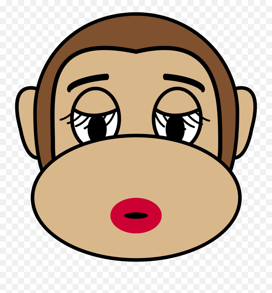 Herbivorous Clipart Banana - Muka Monyet Kartun Emoji,Monkey Emoji