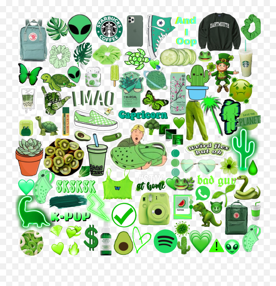 Green Aesthetic Vsco Emoji Sticker - We Proudly Brew Starbucks,Flex Emoji