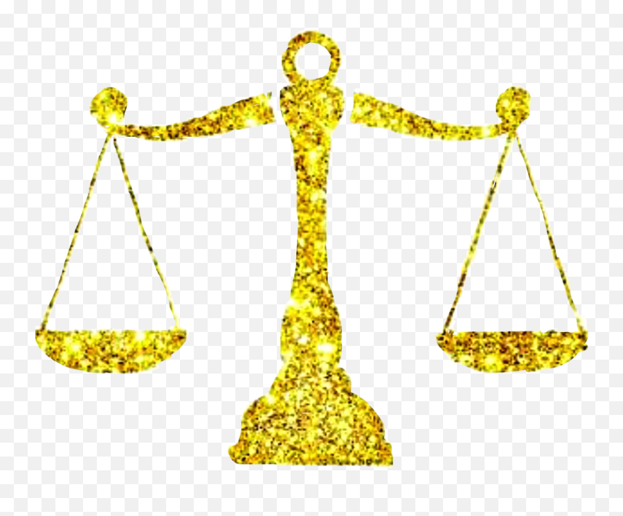 Gold Golden Glitter Sticker - Libra Scales Gold Emoji,Libra Scale Emoji