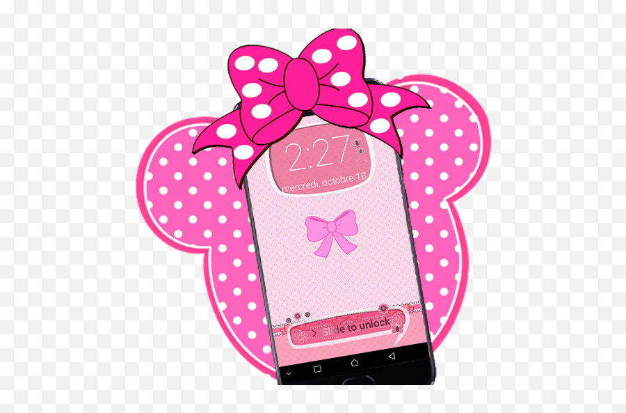 Pink Cute Minny Bowknot Password Lock Screen U2013 Apps Bei - Smartphone Emoji,How To Get Rid Of Unicorn Emojis