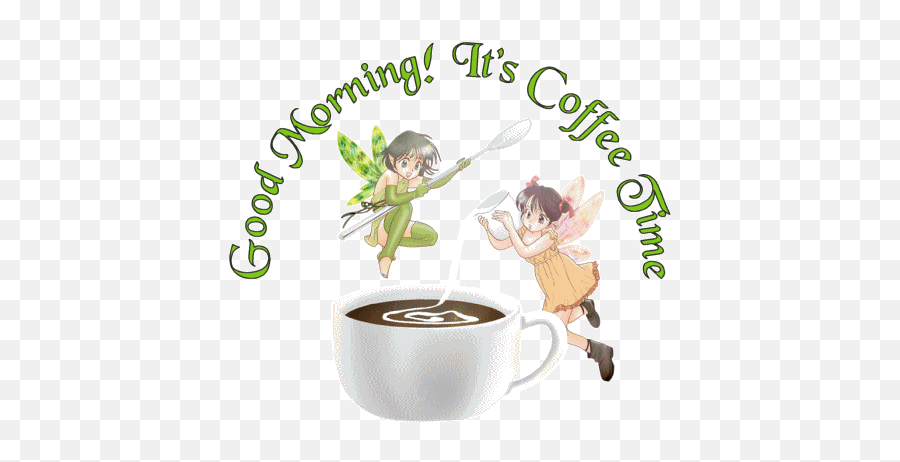 Good Morning Coffee - Coffee Good Morning Fairy Emoji,Coffee Cup And Poodle Emoji
