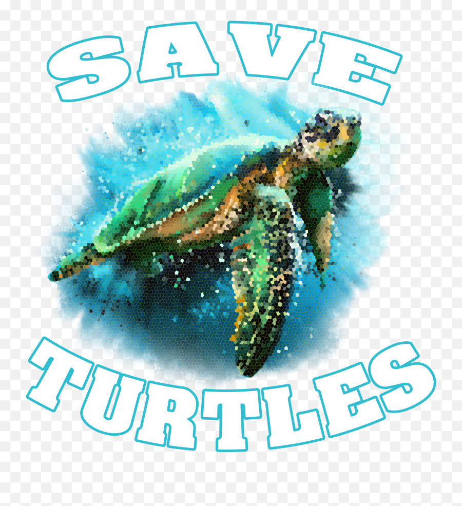 Nice Save Turtles Blue Water Green Turtle See Ocean Nature T - Sea Turtle Art Emoji,Turtle Emotions