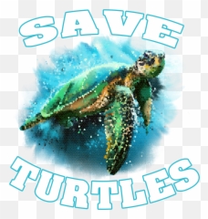 Nice Save Turtles Blue Water Green Turtle See Ocean Nature T - Sea Turtle Art Emoji,Turtle Emotions