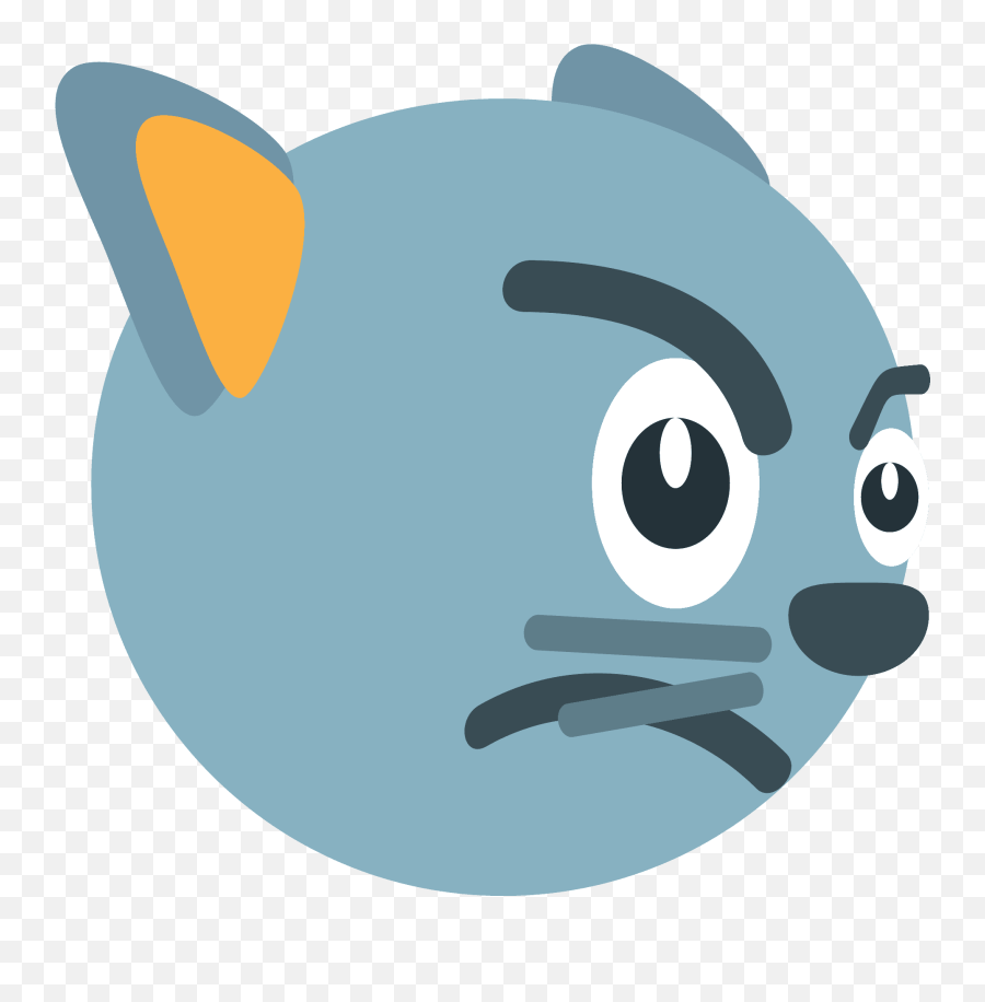 Pouting Cat Emoji Clipart - Dot,Pouting Cat Emoji