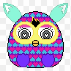 Furby Cute Pixel Sticker - Vidcode Emoji,Furby Emoji