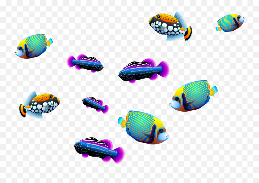 Mq Fishes Purple Swiming Cartoon Sticker By Marras - Fish Sea Vektor Png Emoji,Swiming Emoji