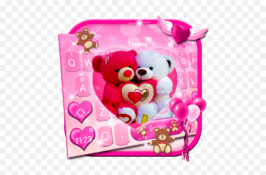 Cute Couple Teddy Bear Typany Keyboard - Happy Teddy Day 2021 Emoji,Bear And Smoke Emoji