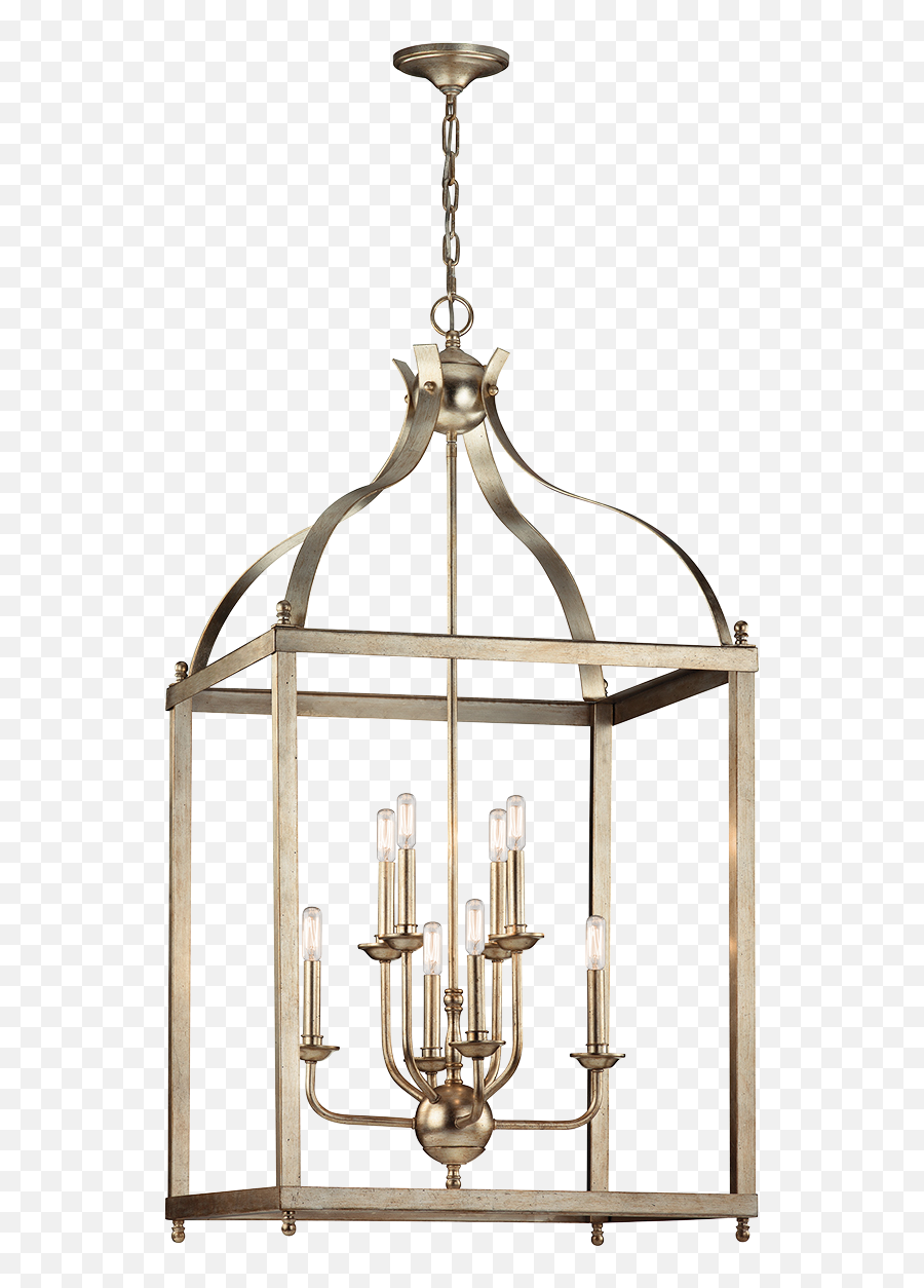 Larkin 8 Light Foyer Chandelier In Sterling Gold Candle - Chandelier Emoji,Glass Cageof Emotion