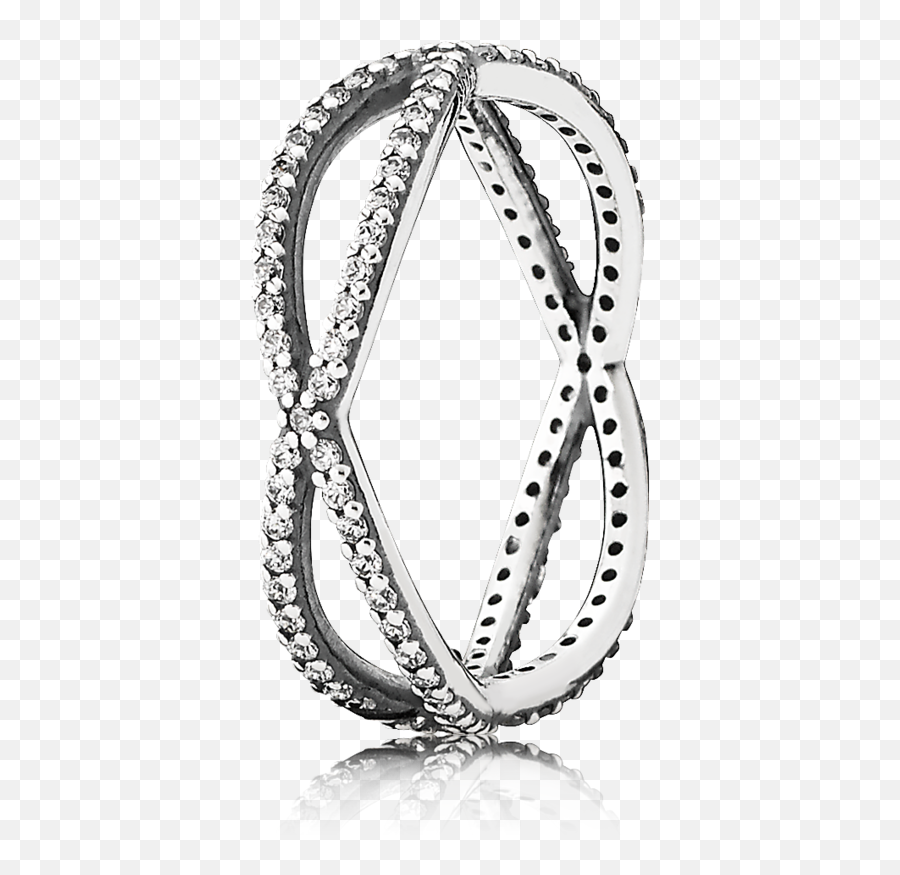 Pandora Jewelry Pandora Rings Pandora - Pandora Crossing Paths Ring Emoji,Emotions Cubic Zirconia 10k Gold Swirl Ring