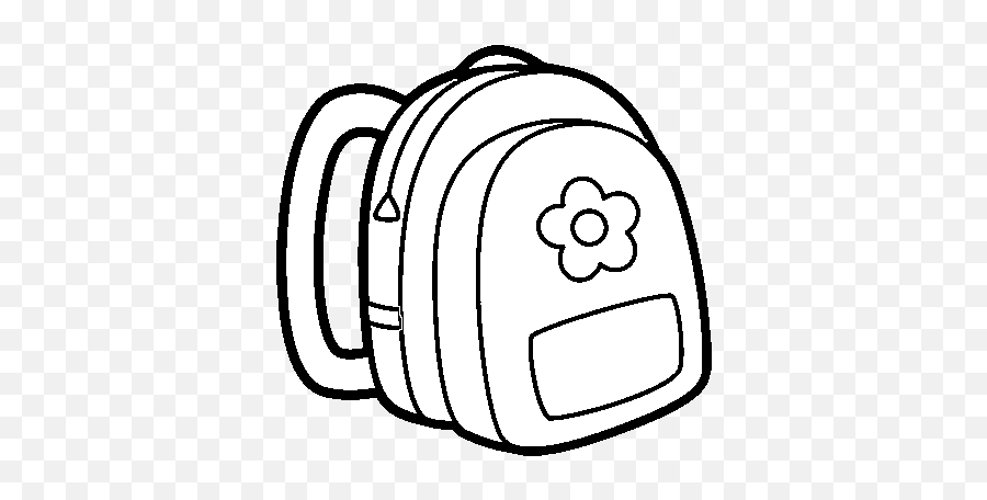 Backpack Girl Coloring Page - Coloringcrewcom Easy Bag Drawing For Kids Emoji,Mochila Escolar Dos Emotions