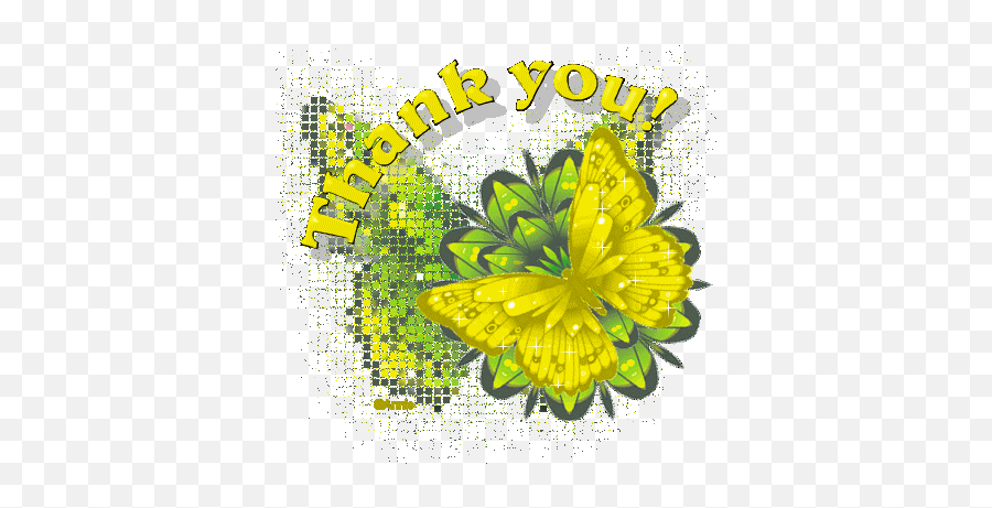 Pictures Animations Thank You Myspace Cliparts - Thank You Yellow Flower Gif Emoji,