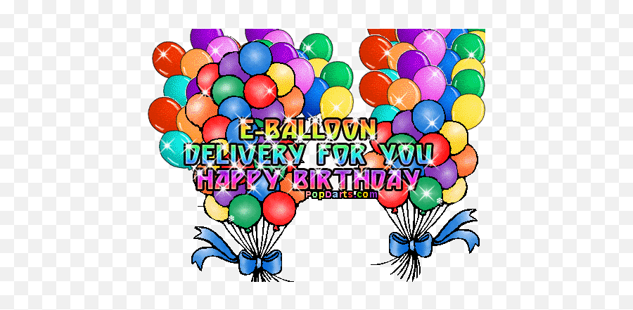 Iterewyt Happy Birthday Balloons Gif - Happy Belated 50th Bday Cards Animated Emoji,Ew Emotions Gif