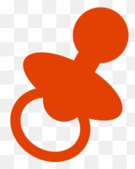 Soylent Red Pacifier 2 Icon - Orange Pacifier Clip Art Emoji,Pacifier Emoticon
