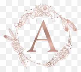 Letter A Rose Gold Pink Initial Emoji,Pink With Emoji Letter L