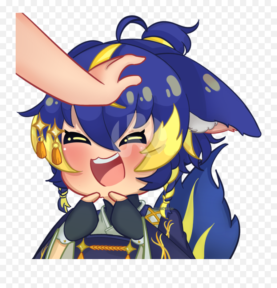 Lazuli Hiko - Fictional Character Emoji,Headpat Emoji