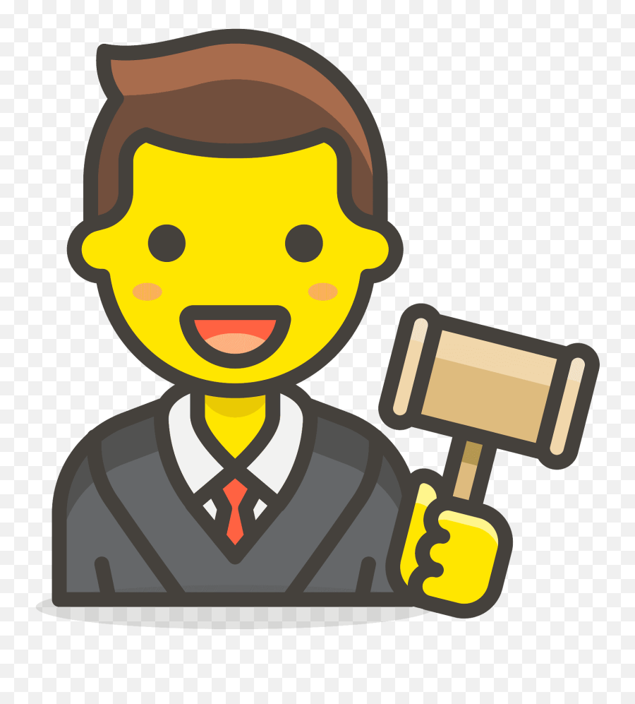 Man Judge Emoji Clipart - Office Worker Png,Court Emoji