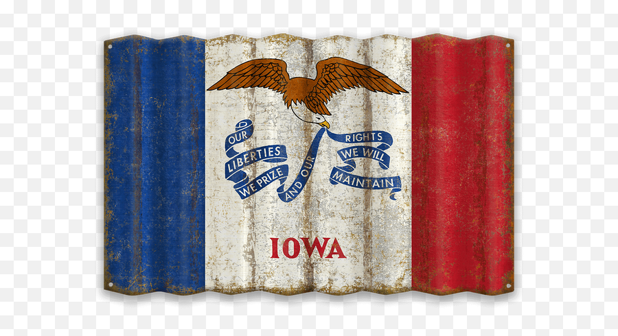 Iowa Corrugated State Flag - Iowa Flag Drawing Emoji,Iowa Flag Emoticon