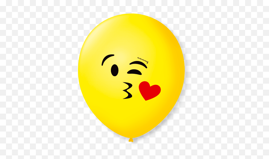 Pacote De Bexiga 90 Estampada Emoções Sortido Com 25 - Happy Emoji,Emoticon Apaixonado Png