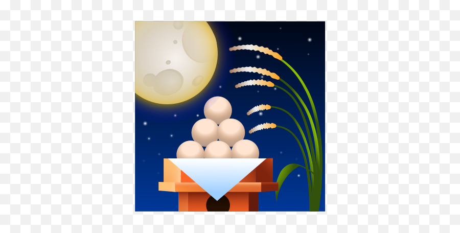 Moon Viewing Ceremony Icon In Emoji Style - Full Moon,Crecent Moon Emojis