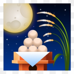 Moon Viewing Ceremony Icon In Emoji Style - Full Moon,Crecent Moon Emojis