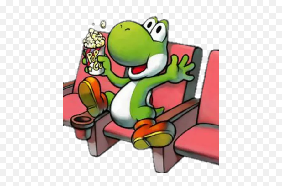 Yoshi Stickers Para Whatsapp - Yoshi At The Movies Emoji,Yoshi Emojis