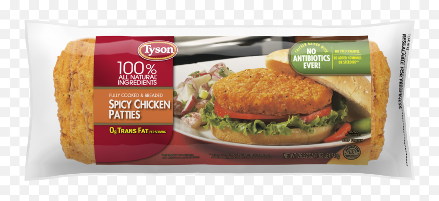 Tyson Fully Cooked Spicy Chicken Patties 2622 Oz Frozen - Walmartcom Tyson Spicy Chicken Patties Emoji,Do Chickens Have Feelings And Emotions